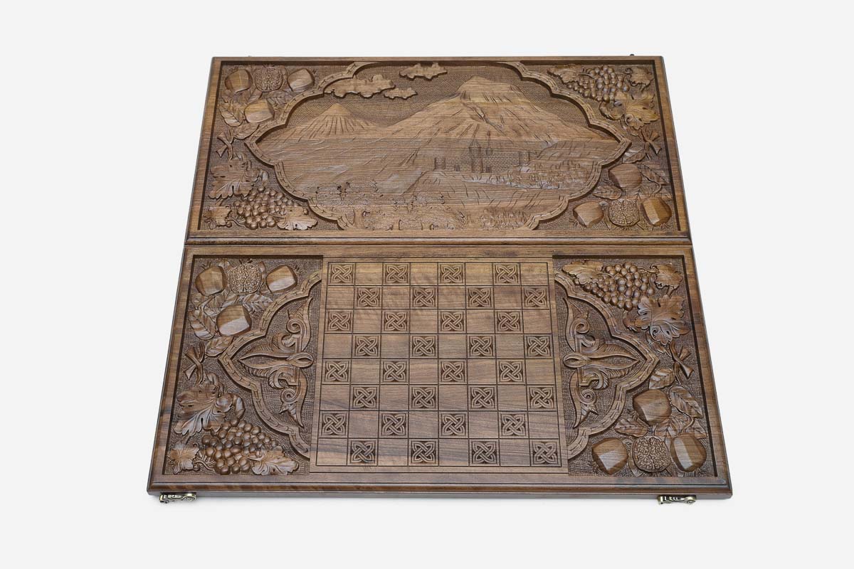 Mount Ararat and Khor Virap backgammon board - view 4