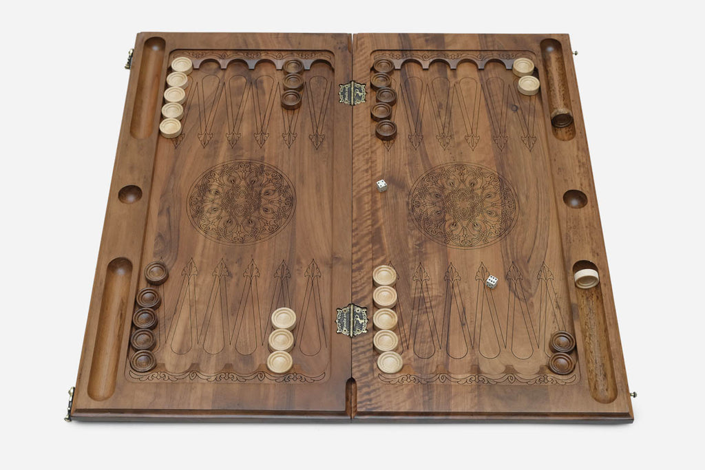 Ornamental Rosette backgammon board - view 6