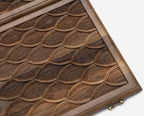 Side view of the folded walnut board