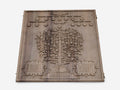Walnut backgammon board carved in deep relief with the family tree of Noah the patriarch