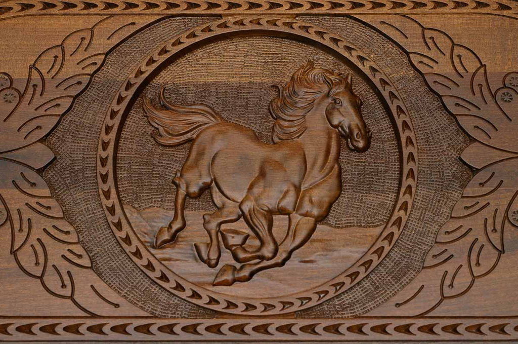 The carry handle and upper carving