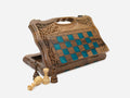 Mount Ararat Epoxy Beech Chess and Backgammon Set