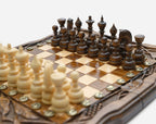 Pomegranate and Grapevine chess and backgammon set detail 6