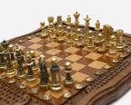 Lattice chess and backgammon set detail 5