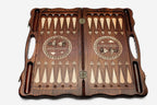 Side view of the carved beechwood board