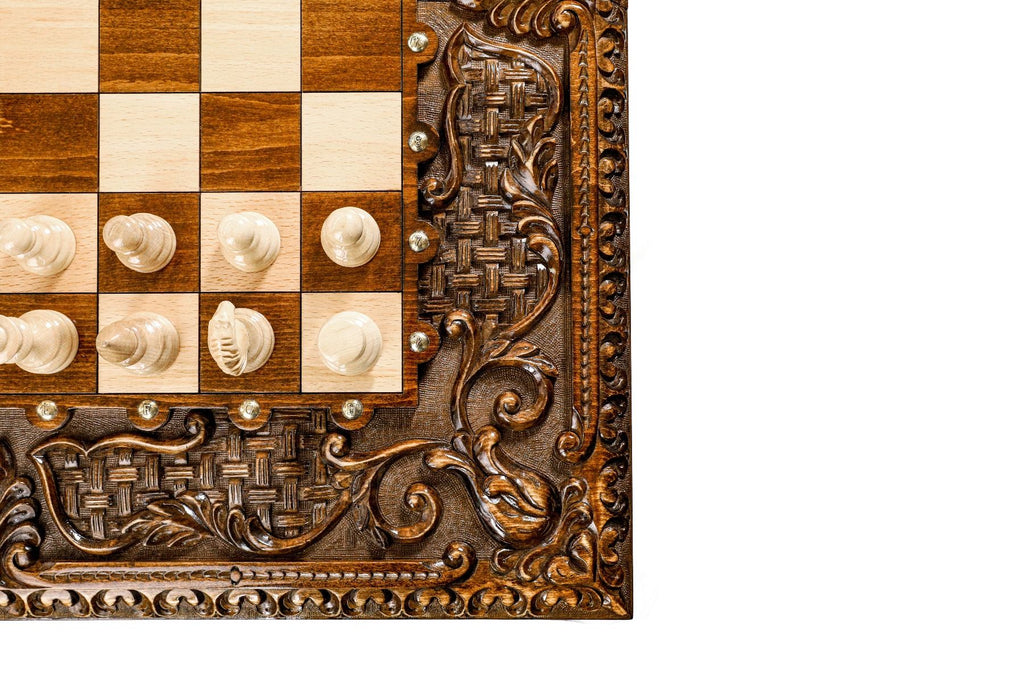 Chess-backgammon Table with copyrighted contour outline - Unumperfectus