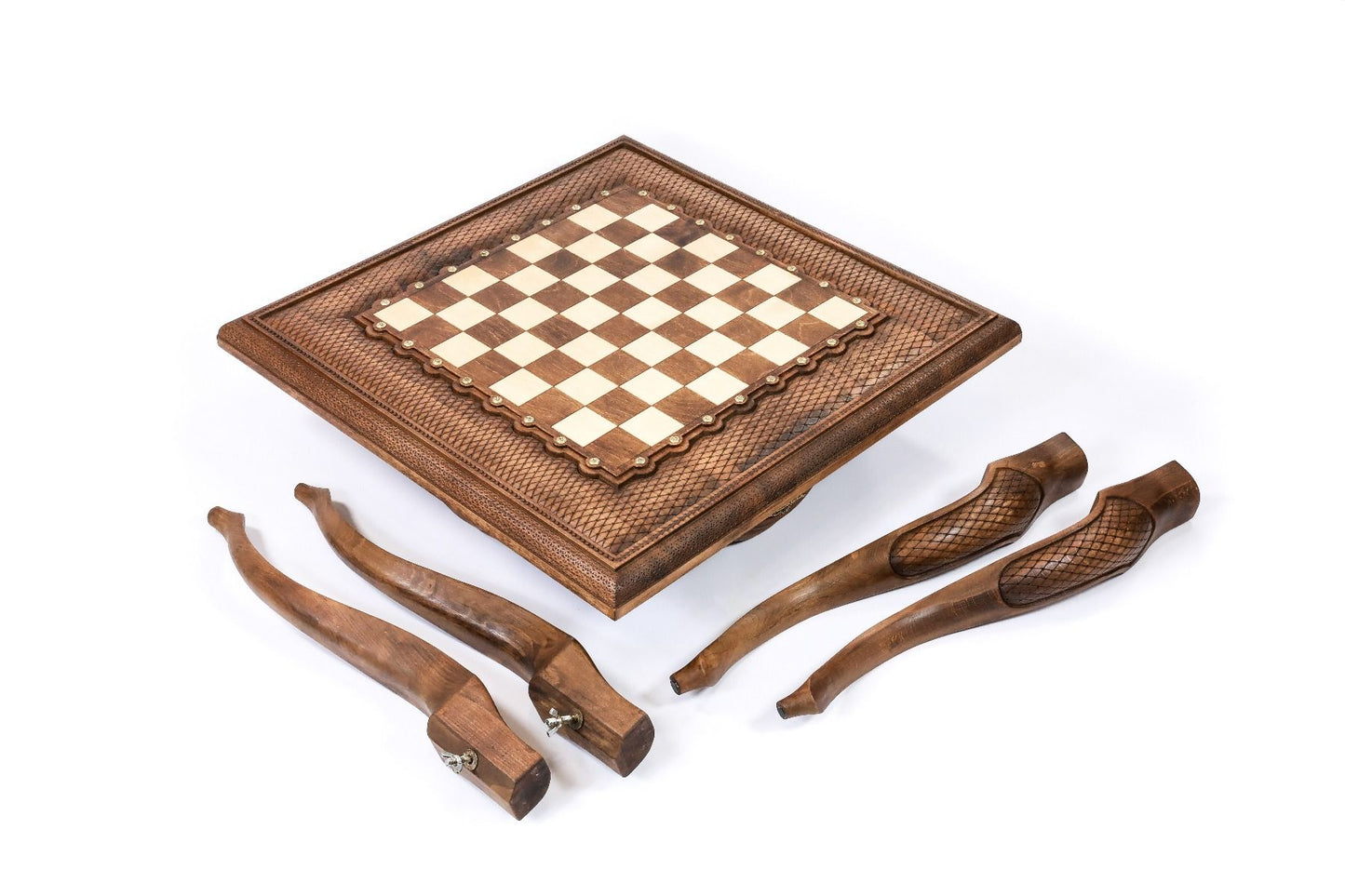 Handcrafted Wooden Chess Table