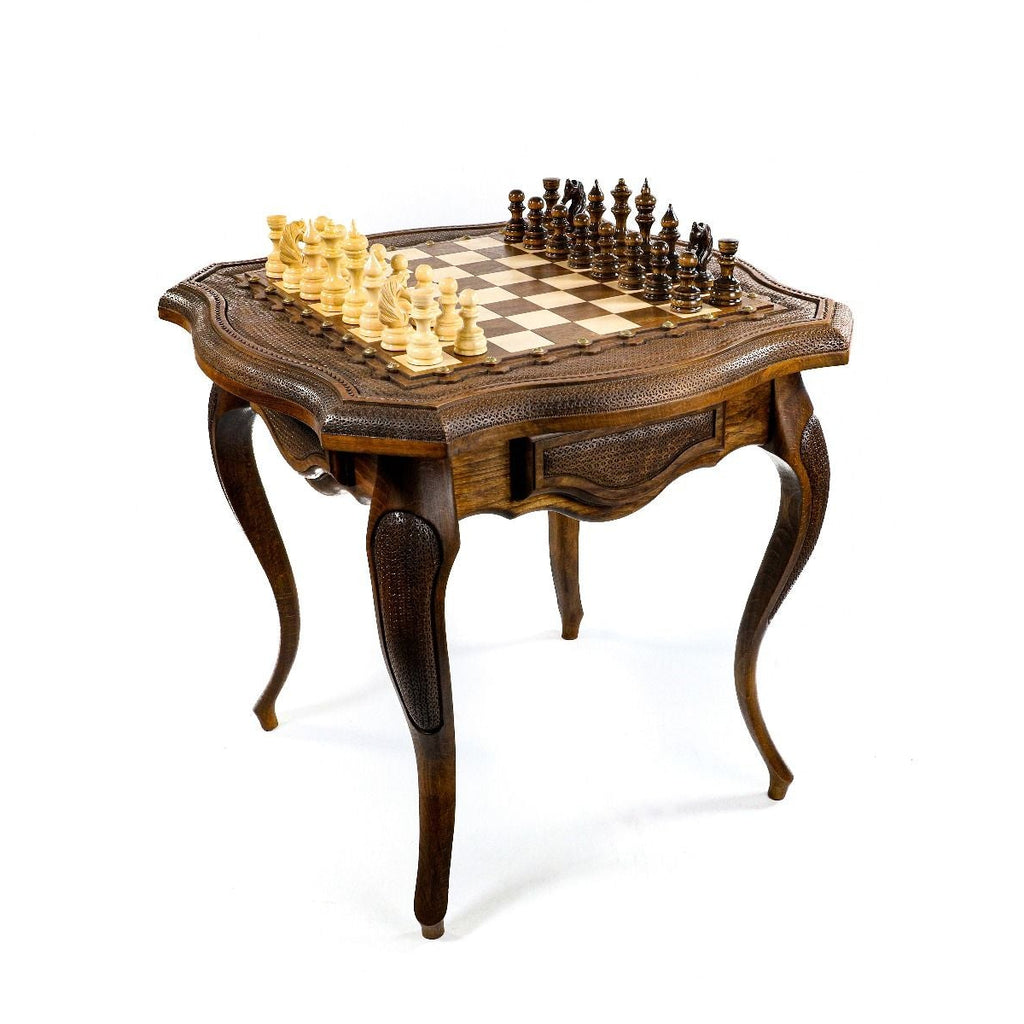 Luxury wooden chess table made by Hrachya Ohanyan