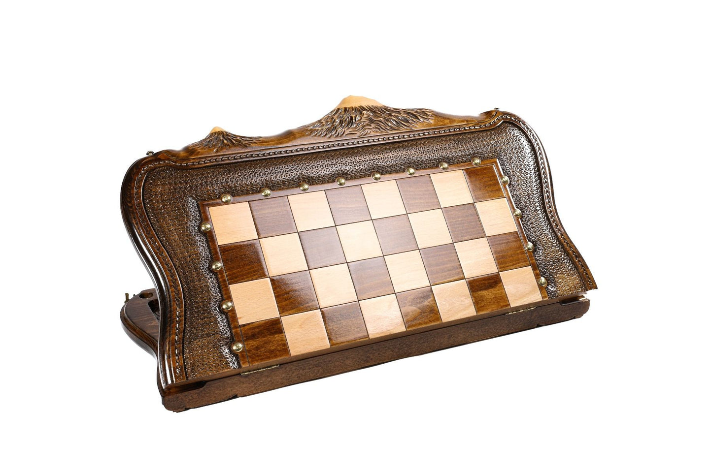 Chess-backgammon with copyrighted Mount Ararat outline