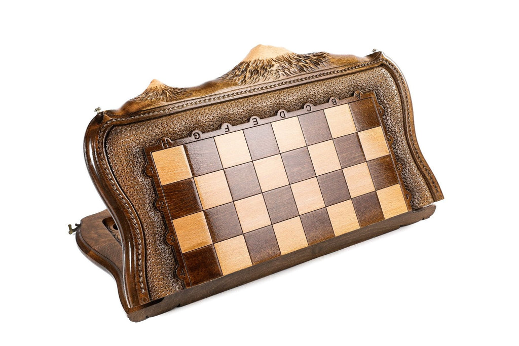Mount Ararat Wooden Chess & Backgammon Board - Unumperfectus