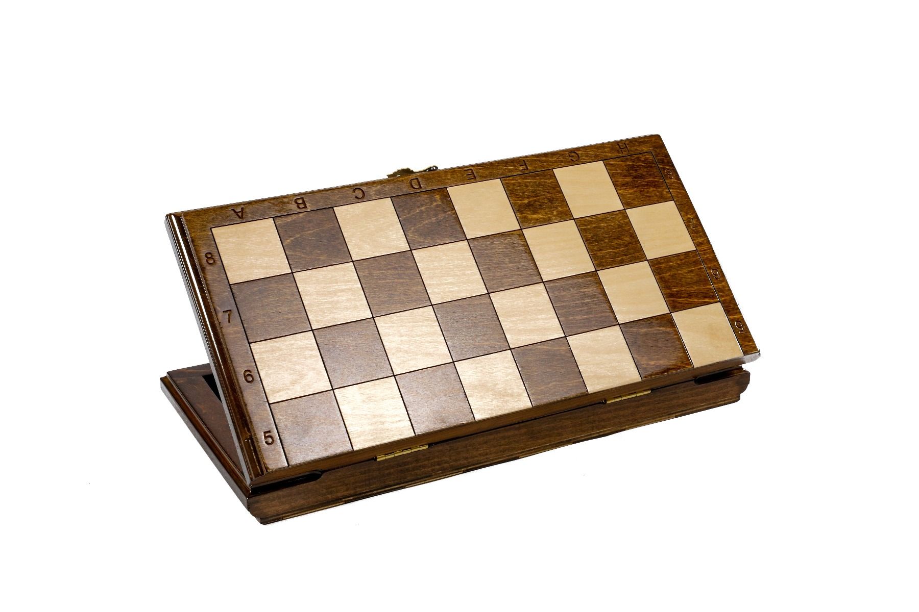 Chess board and pieces arranged for a classic game session