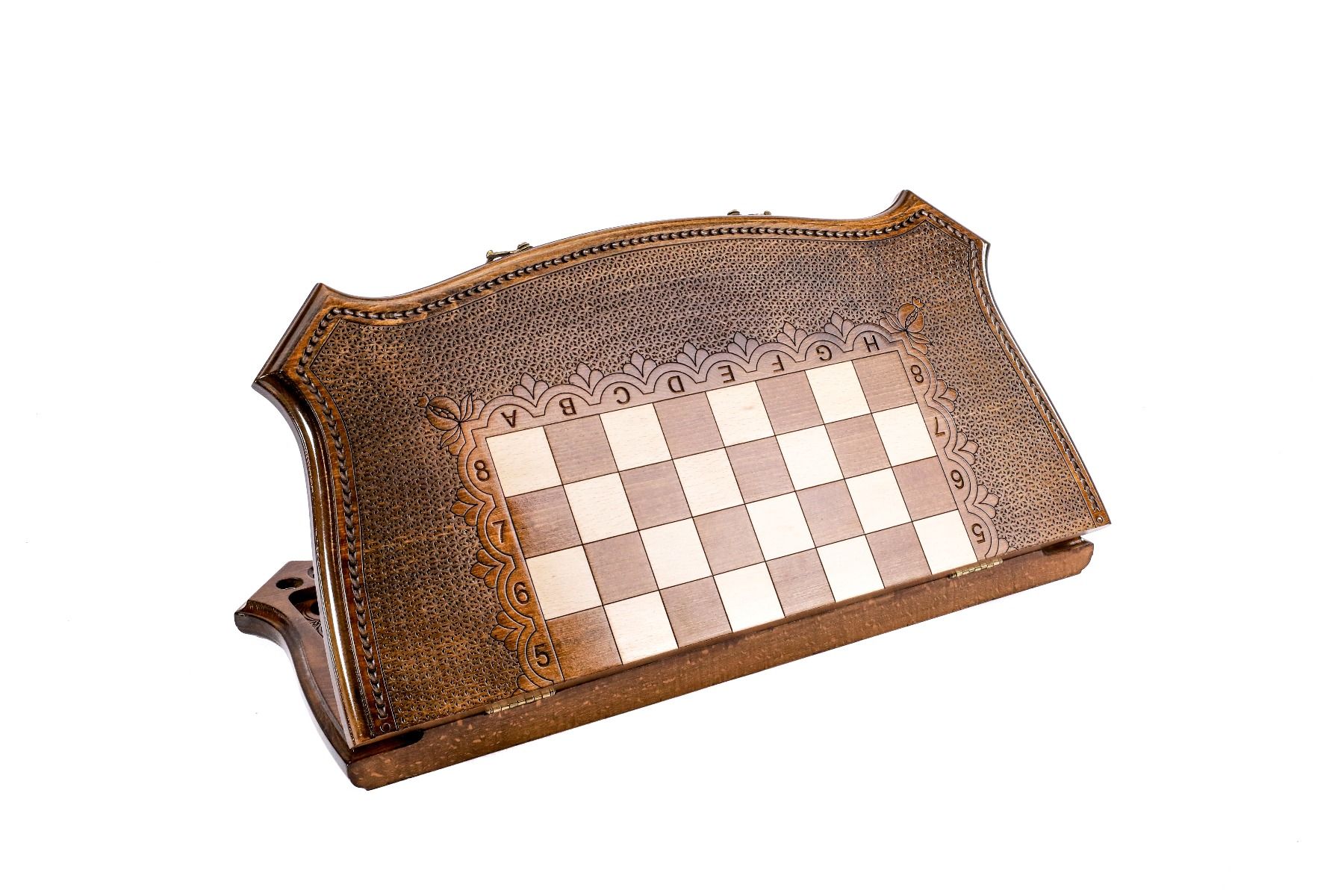 2-in-1 Wooden Chess & Backgammon Board