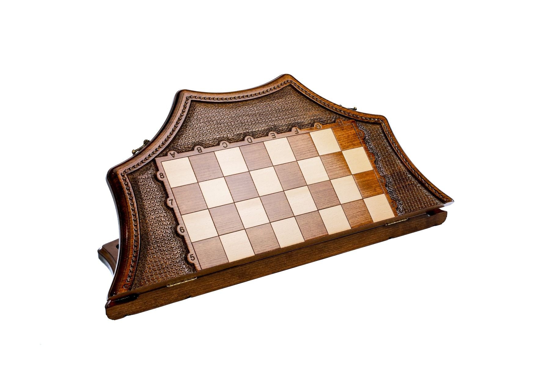 Wooden Carved Chess Set Star-Shaped 60 cm | 24.7" - Unumperfectus