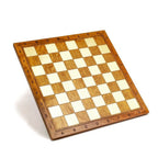 Wooden chess board featuring wider layout and refined craftsmanship