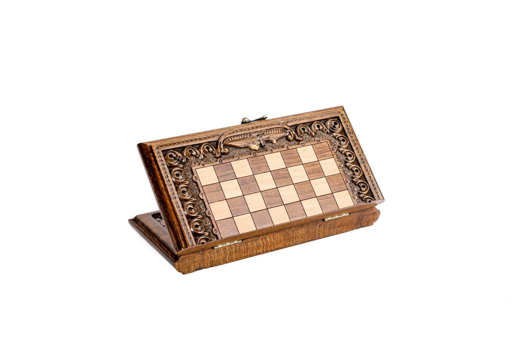 Armenian Chess & Backgammon Set with Mount Ararat 15.7" | 40 cm