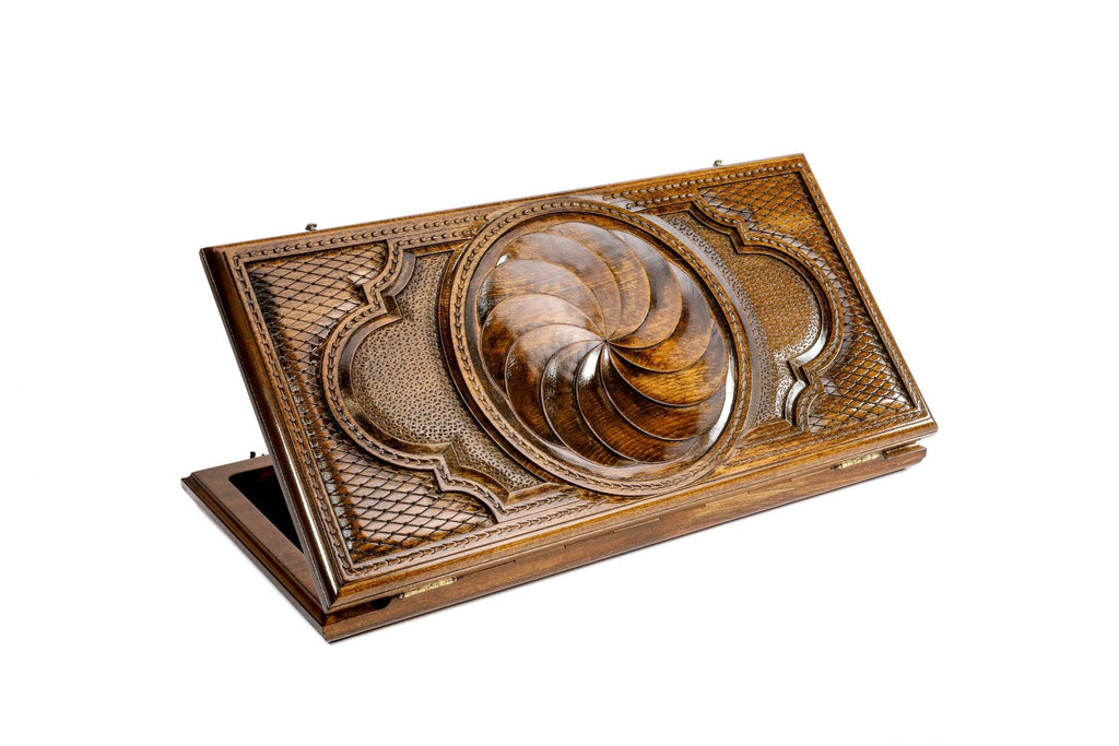 Wooden Carved Chess Set Eternity 60 cm | 24.7" - Unumperfectus