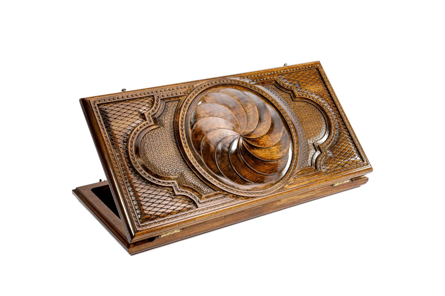 Wooden Carved Chess Set Eternity 60 cm | 24.7" - Unumperfectus