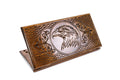 Wooden backgammon board eagle design 23.6 inch