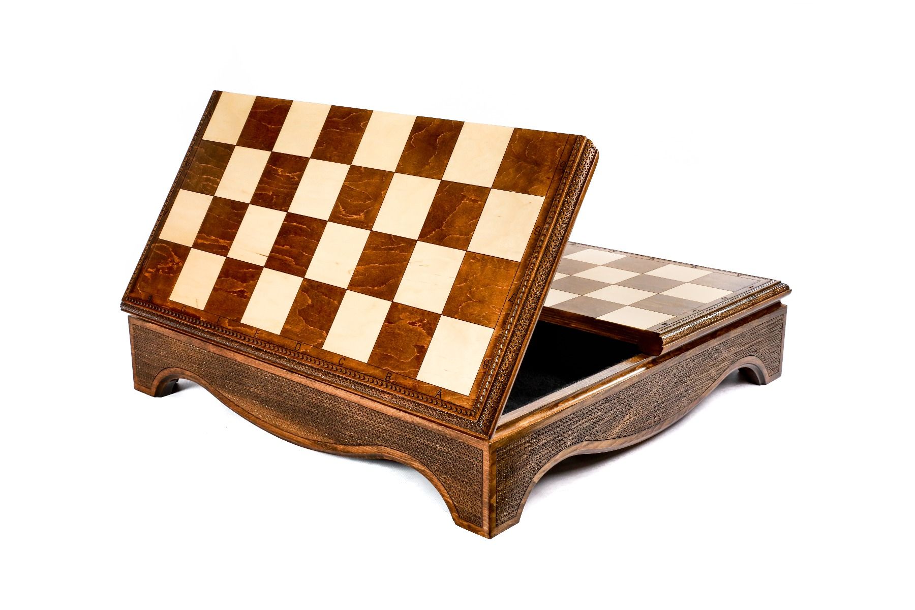 Classic Carved Chess Set Box Style 70 cm / 27.5" - Unumperfectus