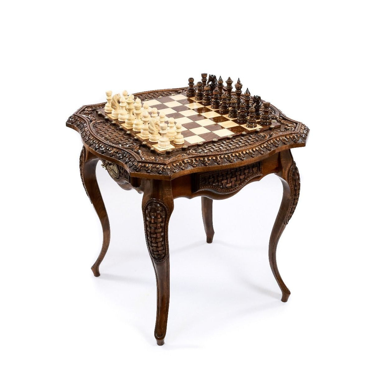Hand Carved Beechwood Chess Table | Hrachya Ohanayn