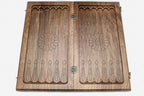 Armenian backgammon board interior playing surface with checkers