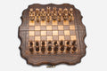 Compact Sculpted-Edge Beech Chess Set