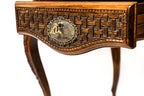 Angled view of the luxury chess-backgammon table