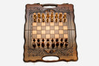Compact Mount Ararat Beech Chess and Backgammon Set III