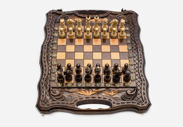 Compact Mount Ararat Beech Chess and Backgammon Set II
