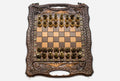 Compact Mount Ararat Beech Chess and Backgammon Set with Bronze Pieces