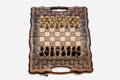 Compact Lattice Beech Chess and Backgammon Set II