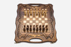 Standard Mount Ararat Beech Chess and Backgammon Set