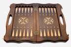 Detail of the deeply carved acanthus scrollwork on the board border