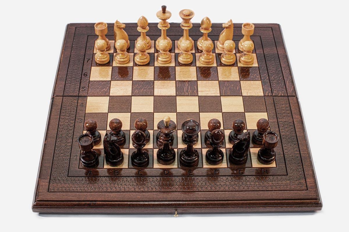 Standard Classic Beech Chess and Backgammon Set III