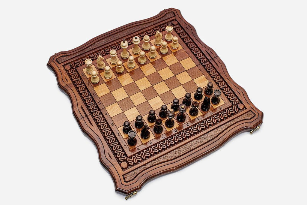 Ornamental Rosette chess and backgammon set - view 4