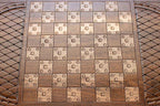 Armenian beechwood roaring lion backgammon board full view