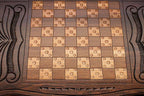 Armenian Ararat and Khor Virap wooden backgammon board
