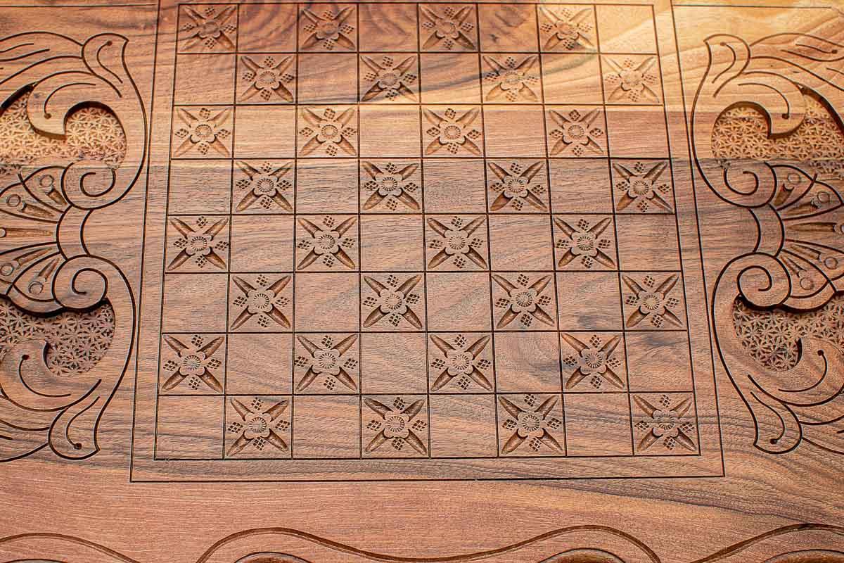 Armenian Mount Ararat wooden backgammon board