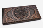 Armenian ornament backgammon board carved edge to edge