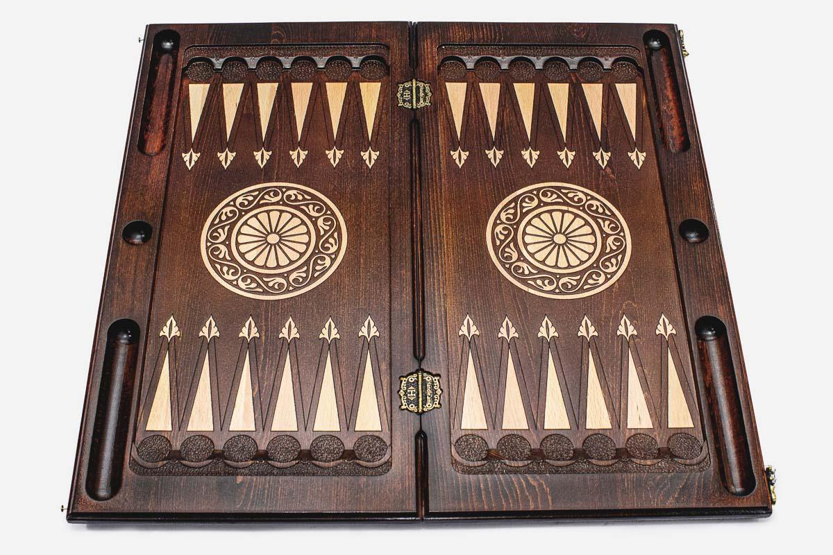 Ornament backgammon open playing surface