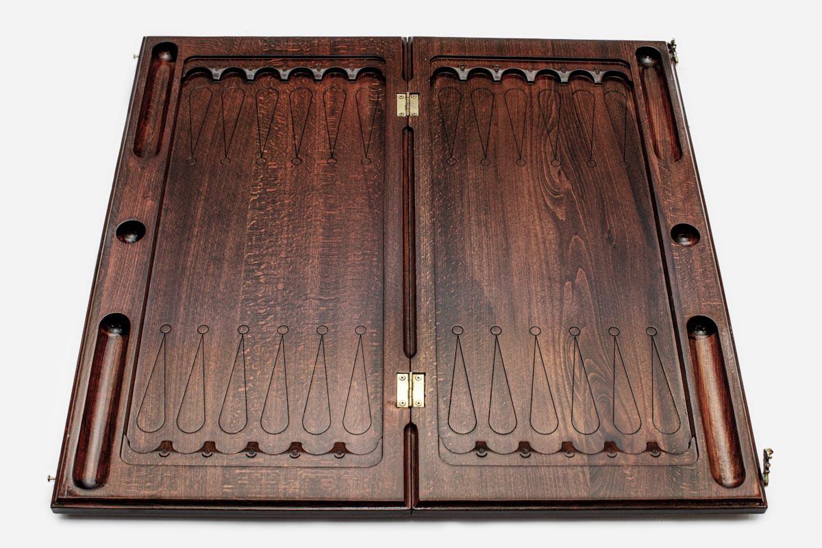 Smooth backgammon open playing surface