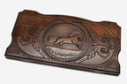 Backgammon Set Horse - handmade wooden backgammon board