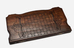 Backgammon Set Horse - handmade wooden backgammon board