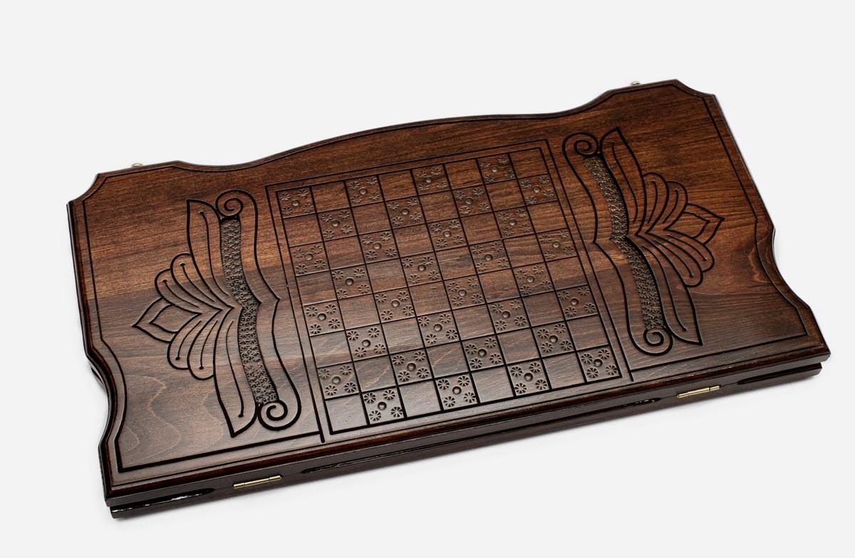 Backgammon Set Horse - handmade wooden backgammon board
