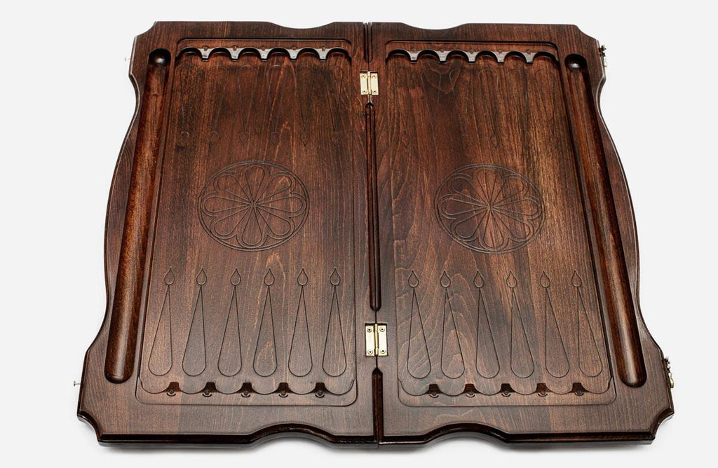 Backgammon Set Horse - handmade wooden backgammon board