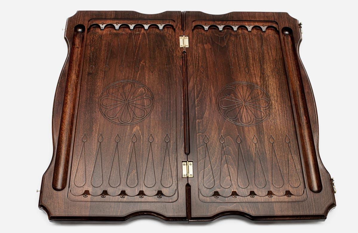 Backgammon Set Horse - handmade wooden backgammon board
