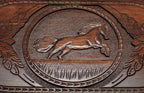 Backgammon Set Horse - handmade wooden backgammon board