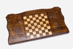 Backgammon Set Ship II - handmade wooden backgammon board