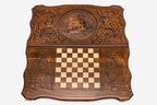 Backgammon Set Ship II - handmade wooden backgammon board