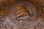 Backgammon Set Ship II - handmade wooden backgammon board